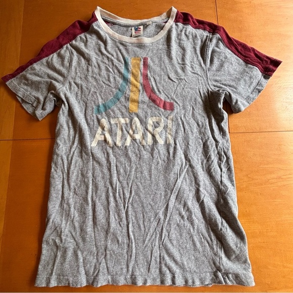 Junkfood S Atari Retro grey graphic T-shirt - Picture 1 of 10